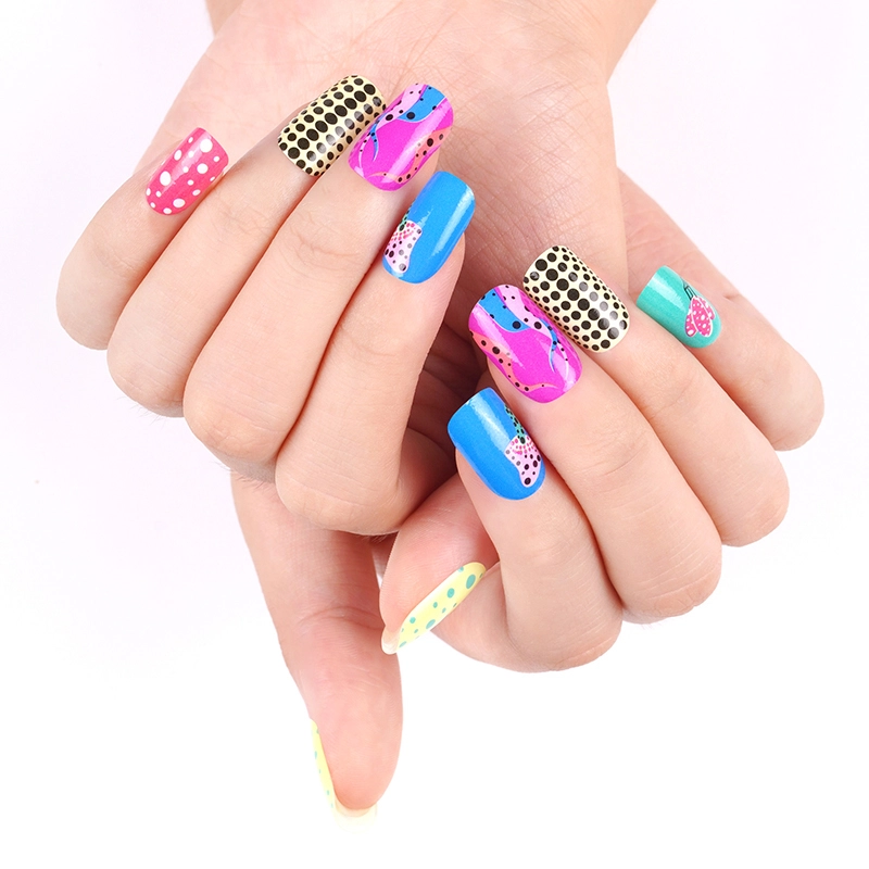 colorful nail wraps