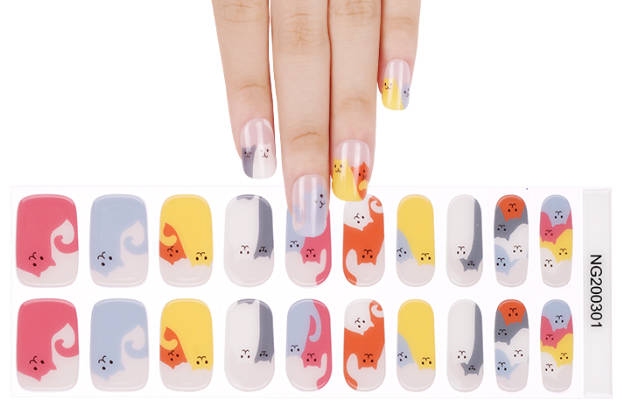 Gel Nails with Stickers (2)